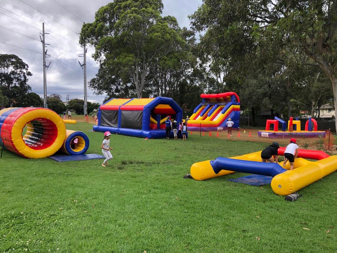 Massive inflatable event setup