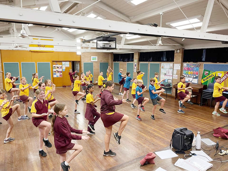 Dance rehearsal at school